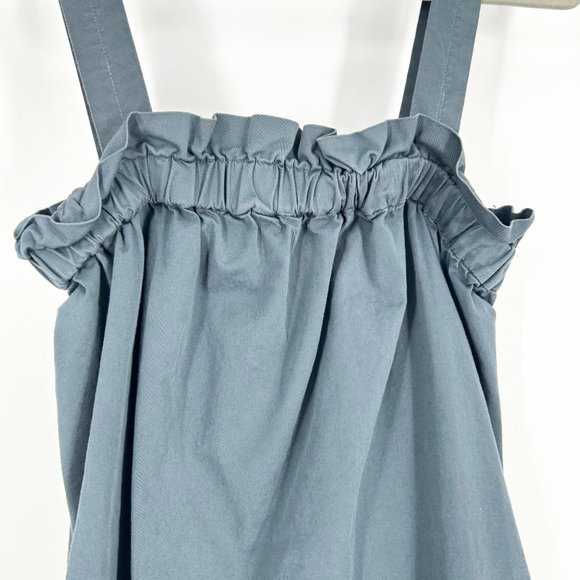 Everlane The Paperbag Dress in Dark Slate - Picture 4 of 8